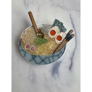 ❌SOLD - DO NOT BUY❌ Gory Dorky Ramen Bowl Acrylic Brooch Puddle And Squeak